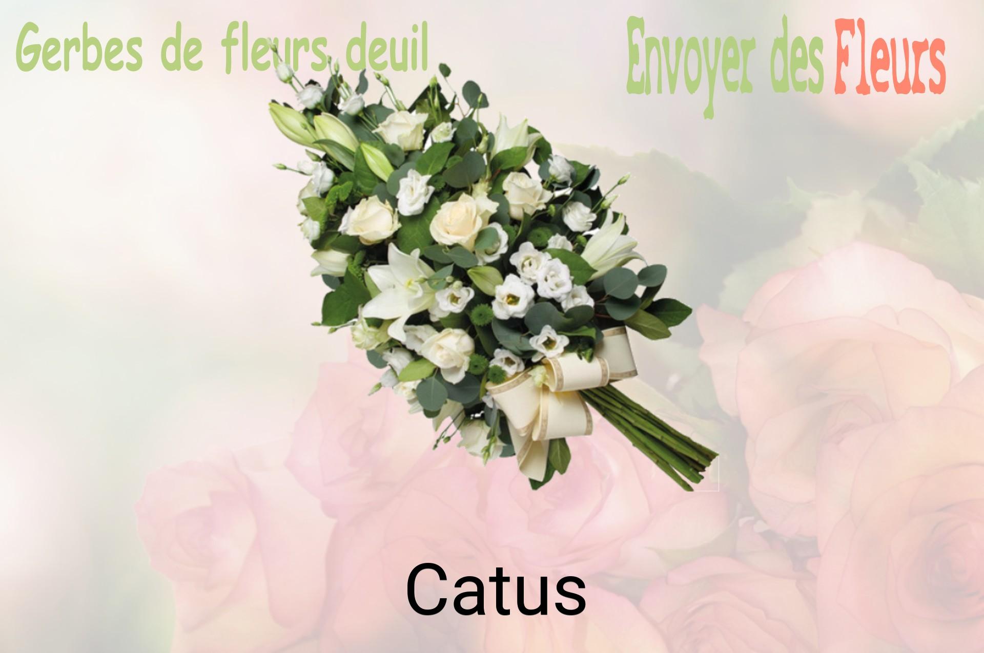 Gerbe de fleurs de deuil livrée à Catus